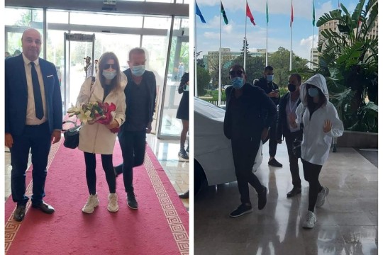 استقبال بالورود لنانسي عجرم لدى وصولها إلى تونس اليوم