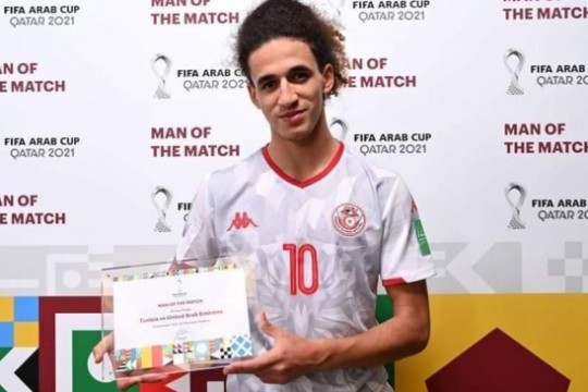 المجبري ينال جائزة رجل مباراة تونس والإمارات