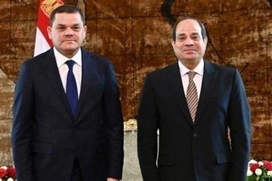 الرئيس المصري يستقبل رئيس حكومة الوحدة الوطنية الليبية