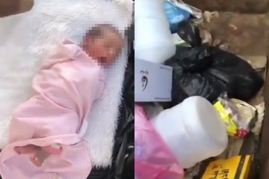 تفاصيل إنقاذ شاب لرضيعة حديثة الولادة وإخراجها من ظلمة كيس القمامة إلى النور