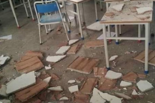 المنستير: إصابة 3 تلاميذ إثر انهيار جزء من سقف مدرسة خاصة