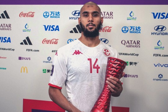 مونديال قطر: عيسى العيدوني رجل مباراة تونس والدنمارك