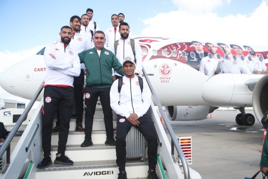 انطلاق رحلة المنتخب الوطني الى مدينة الدمام بالسعودية